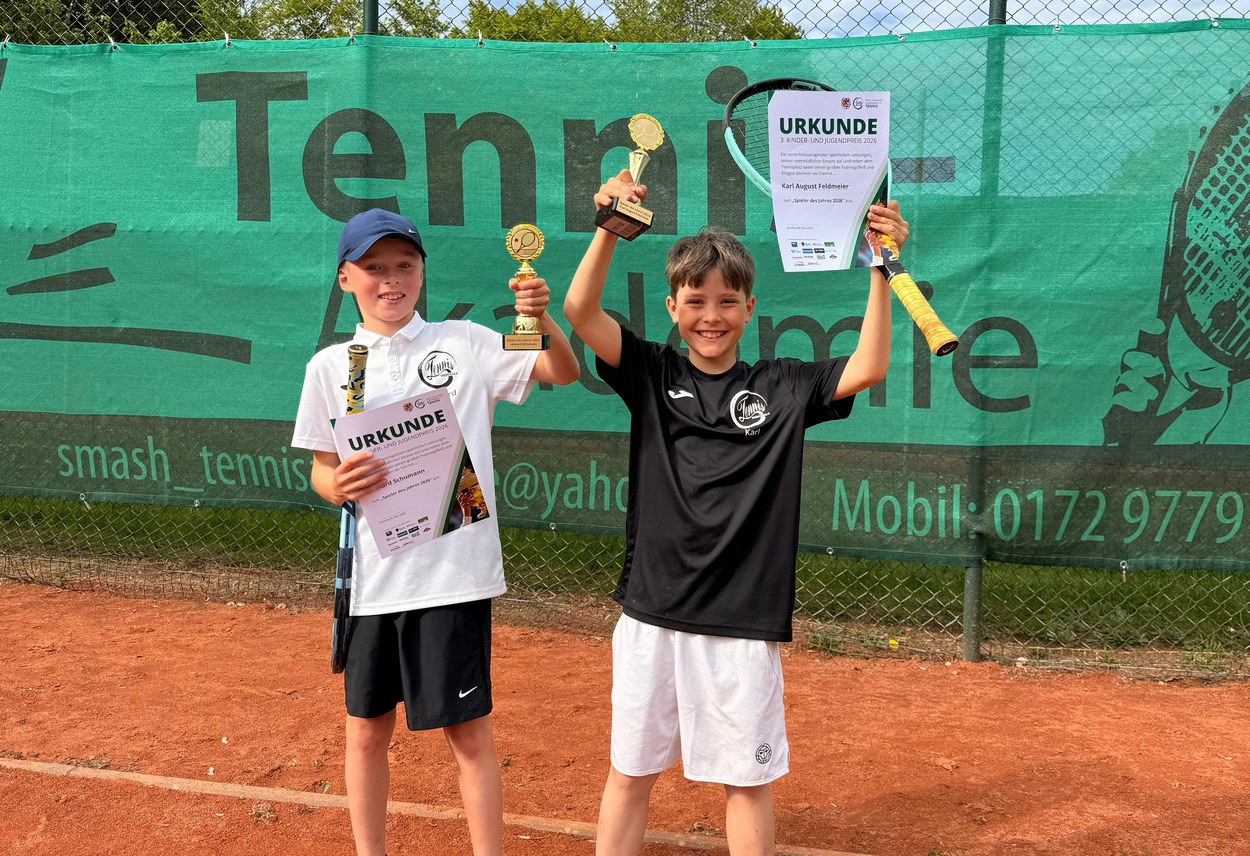 Doppelte Auszeichnung bei den HSG-Tennis Jugendpreisen 2026